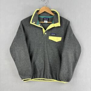 Patagonia Synchilla Jacket Womens Small Gray Fleece Snap-T Pullover Outdoor